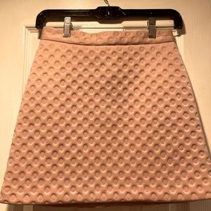 TOPSHOP Blush Pink Polka Dot Scuba Mini Skirt- euro 34‎